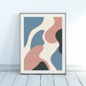 Apstraktni oblici nežnih boja poster