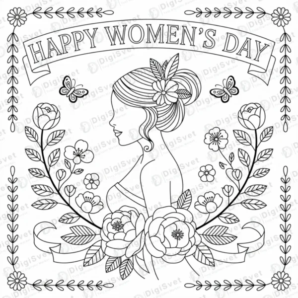 Bojanka za 8. mart sa cvecem i zenom