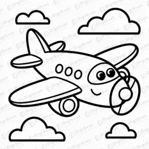 Crtani avion koji leti