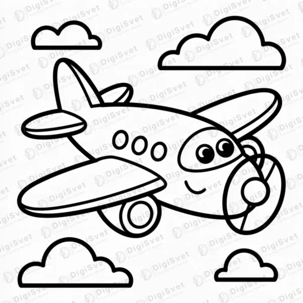 Crtani avion koji leti