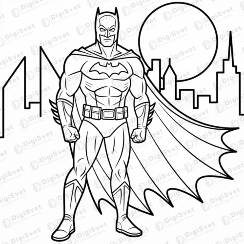 Bojanka Betmen Betmen stoji ispred Gotama