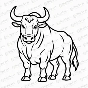Snazan bik ilustracija