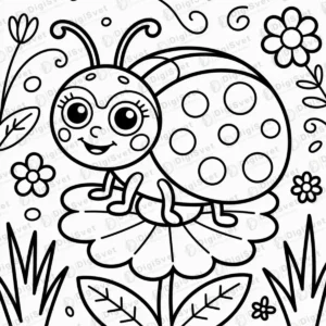 Slatka bubamara na cvetu bojanka