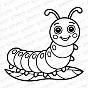 Nasmejana gusenica na listu