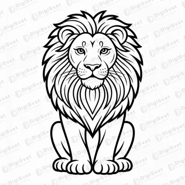 Bojanka Lav Lavlja glava sa grivom