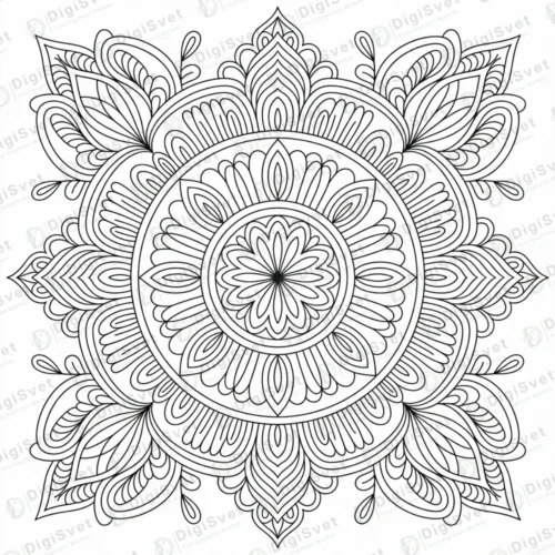 Komplikovana mandala za bojenje