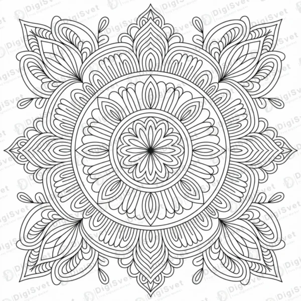 Komplikovana mandala za bojenje