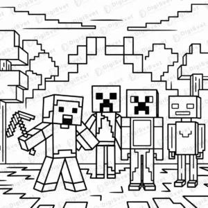 Bojanka Minecraft Minecraft likovi (Steve, Alex)
