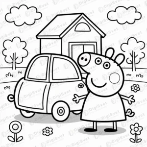 Pepa Prase i porodica/auto