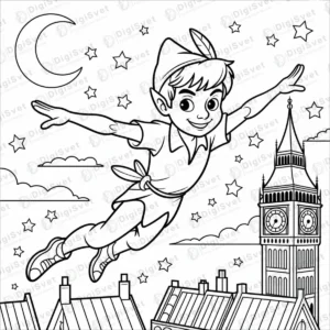 Petar Pan leti iznad grada