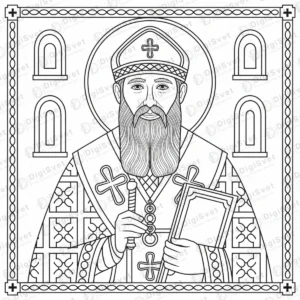 Bojanka Sveti Sava Sveti Sava ikona/ilustracija