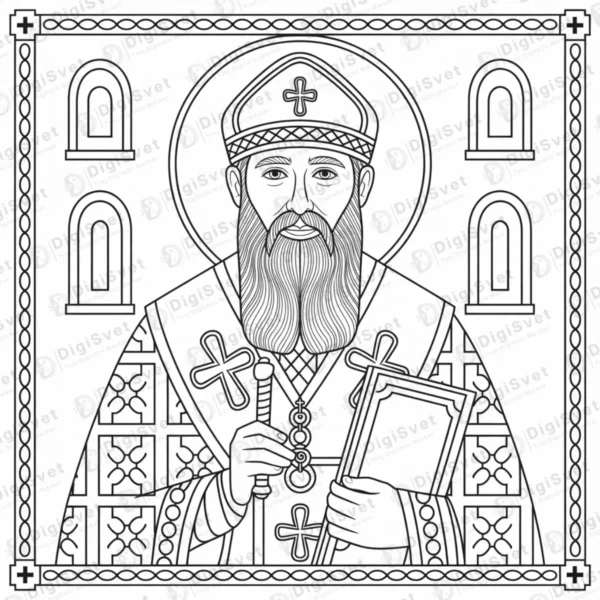 Bojanka Sveti Sava Sveti Sava ikona/ilustracija