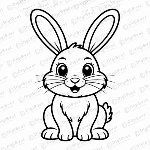 Bojanka Zec Slatki zeka sedi