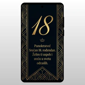 Crno-zlatni geometrijski uzorak Gatsby stil