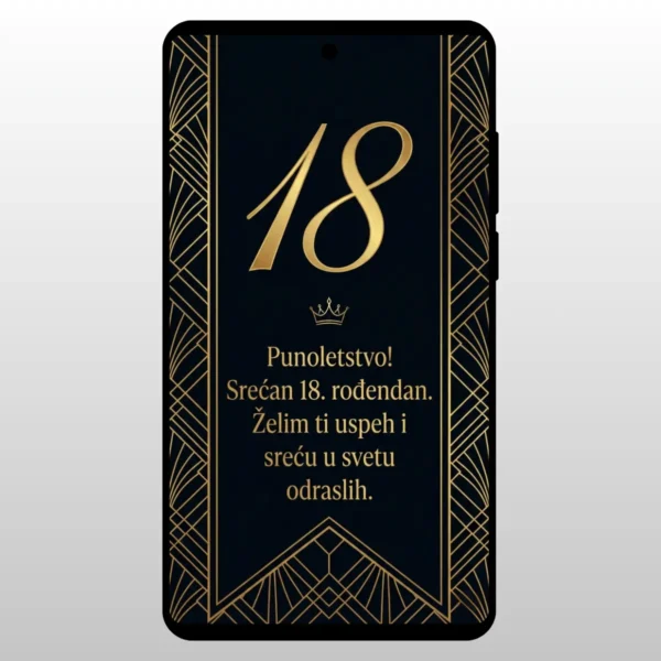 Crno-zlatni geometrijski uzorak Gatsby stil