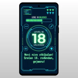 HUD ekran iz igrice sa brojem 18