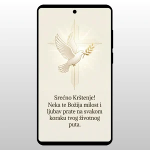 Beli golub (Sveti Duh) sa maslinovom grancicom