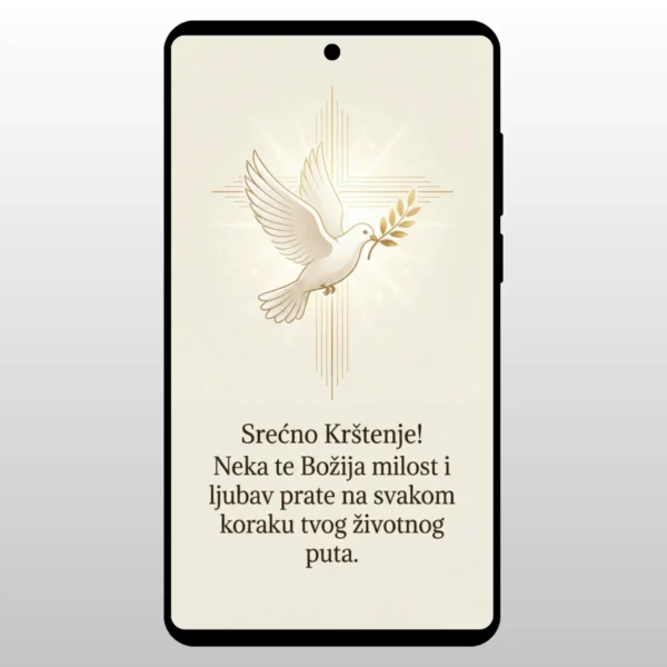 Beli golub (Sveti Duh) sa maslinovom grancicom