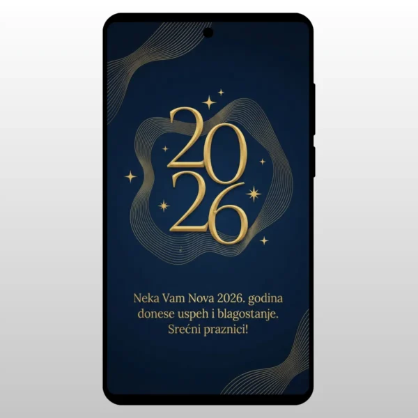 Tamnoplava pozadina sa zlatnim dekoracijama