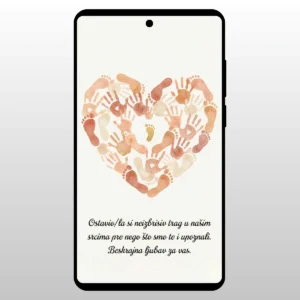 Ilustracija ruku i stopala koje formiraju oblik srca