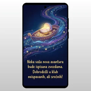 Camac koji plovi po zvezdanom nebu/moru