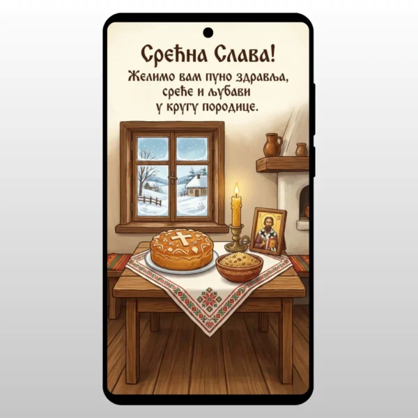 Zimska soba i ikona Save