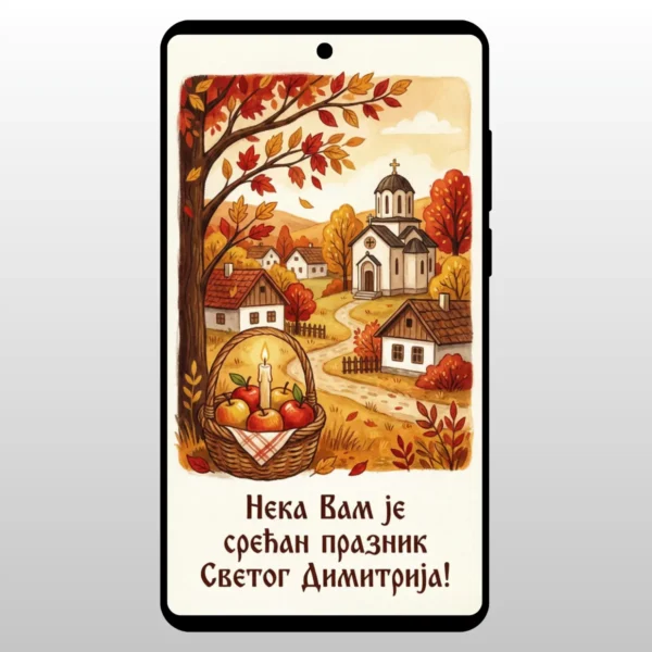 Ikona i jesenja dekoracija