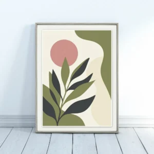 Kompozicija lišća i sunca poster