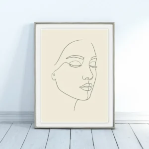 Linearna umetnost ženskog lica Linearna umetnost ženskog lica poster