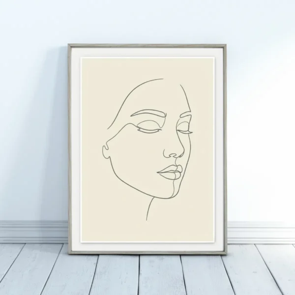 Linearna umetnost ženskog lica Linearna umetnost ženskog lica poster