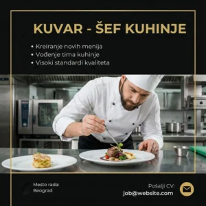 Sef kuhinje servira tanjir