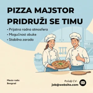 Pica majstor drzi picu oglas