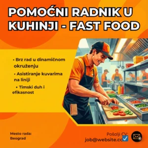 Radnik u brzoj hrani