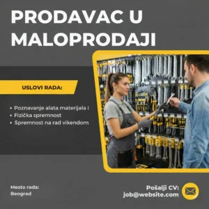 Prodavac u radnji sa auto delovima