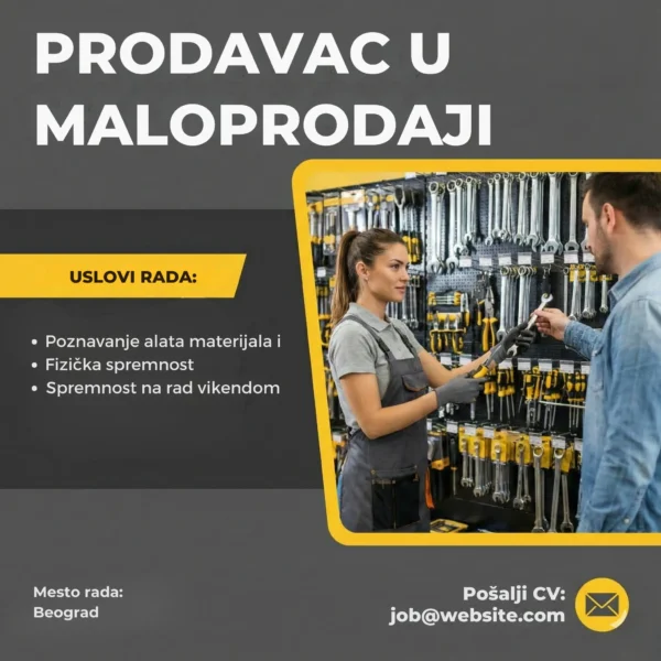 Prodavac u radnji sa auto delovima