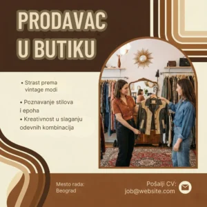 Prodavac u radnji sa polovnom odecom