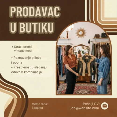 Prodavac u radnji sa polovnom odecom