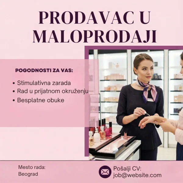 Prodavacica sminke u parfimeriji