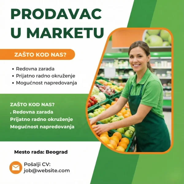 Prodavac sa korpom voca