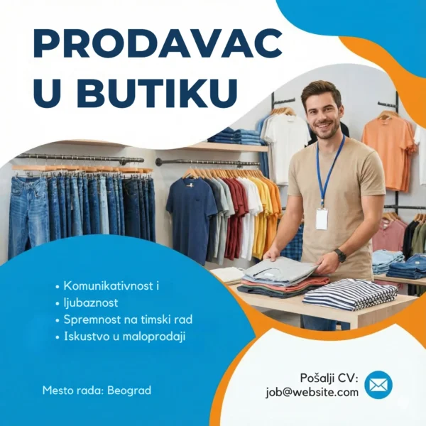 Prodavac u radnji sa muskim odelima