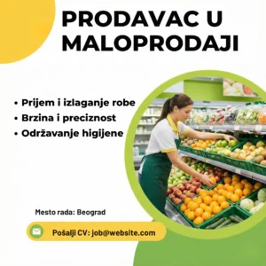 Prodavac slaze jabuke