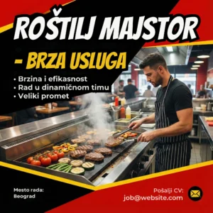 Majstor u kiosku brze hrane