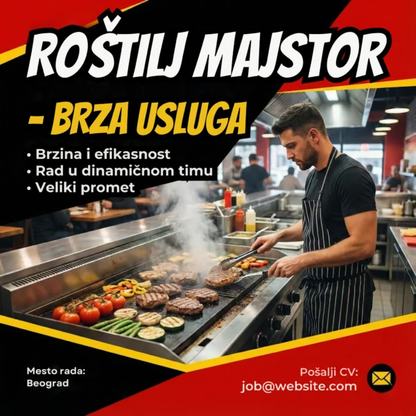 Majstor u kiosku brze hrane