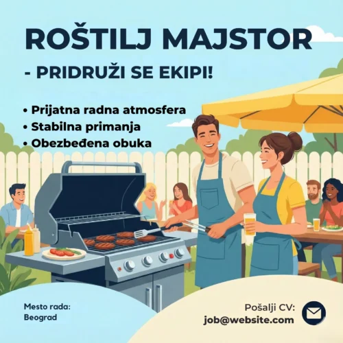 Majstor pece meso na rostilju