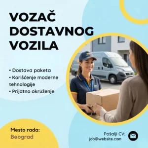 Kurir predaje paket klijentu