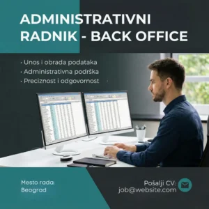 Muskarac radi za racunarom