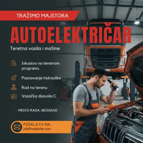 Mehanicar popravlja kamion/masinu