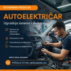 Autoelektricar radi na navigaciji