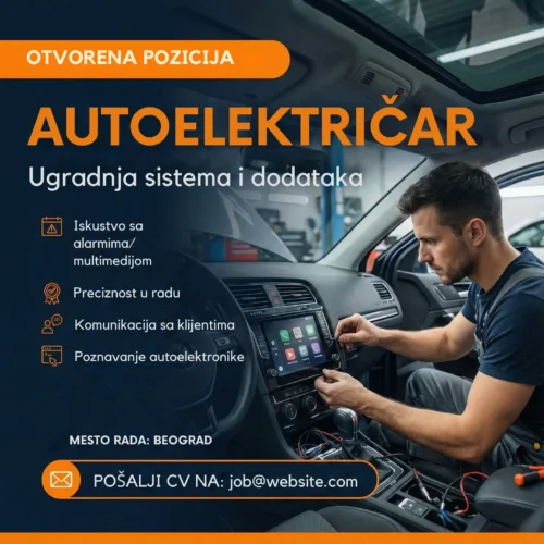 Autoelektricar radi na navigaciji