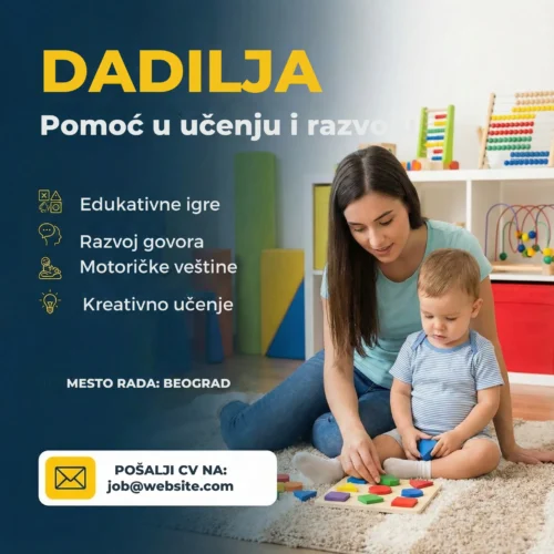 Dadilja uci sa detetom oglas